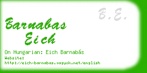 barnabas eich business card